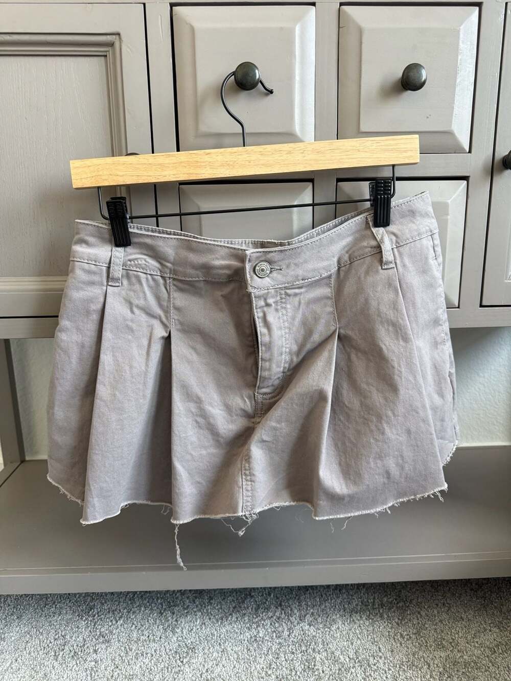 Y2K Rewash Grey Pleated Skort Size 7/28